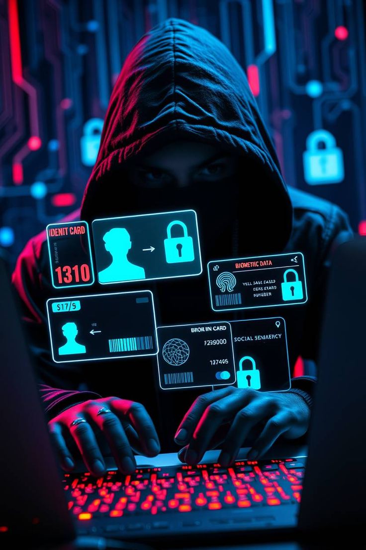Digital security and password protection concept for cybersecurity awareness